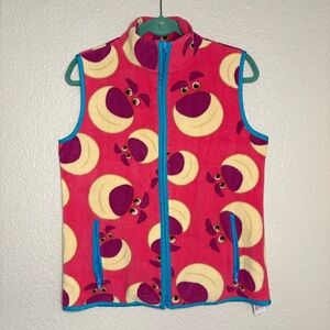 Toy Story Lotso Bear fleece vest Disney Store Pixar Small Adult